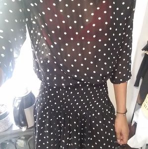 Ganni dress polka dot dress